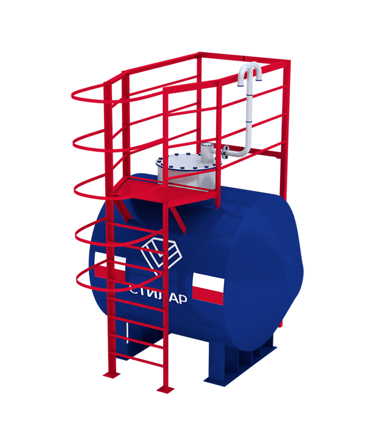 Горизонтальный резервуар РГСН для химических веществ 3 м³ от завода-производителя